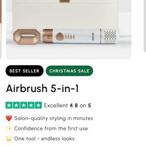 Airbrush Multi-Styler Hair Tool - White and Gold